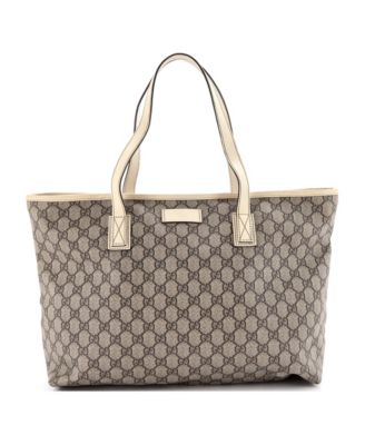 Medium Plus Tote GG Coated Canvas with Leather