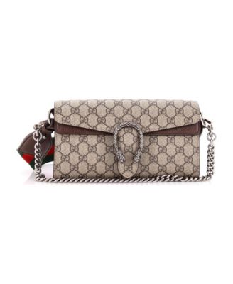 Small Dionysus East-West Flap Bag GG Coated Canvas