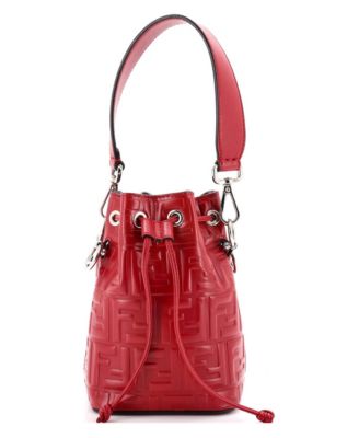Mini Mon Tresor Bucket Bag Zucca Embossed Leather