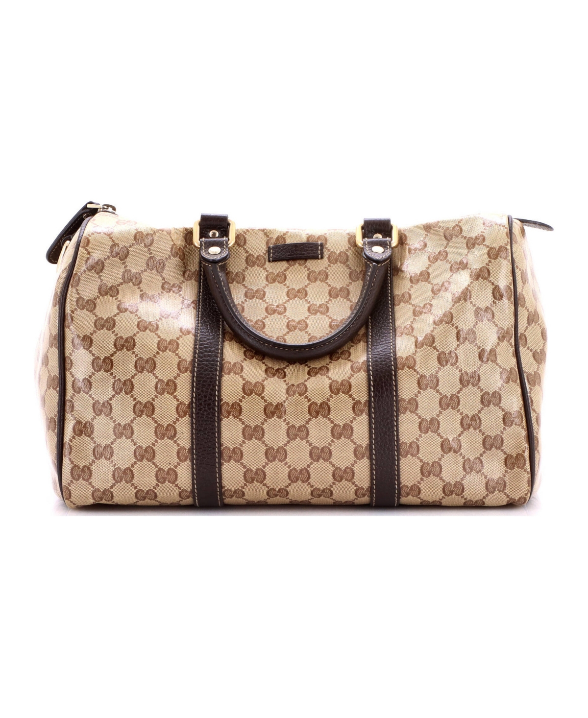Pre-Owned Gucci Medium Joy Boston Bag Gg Coated Canvas - Brown