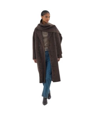 Women's Mili Pure Wool Double Faced Leopard Coat