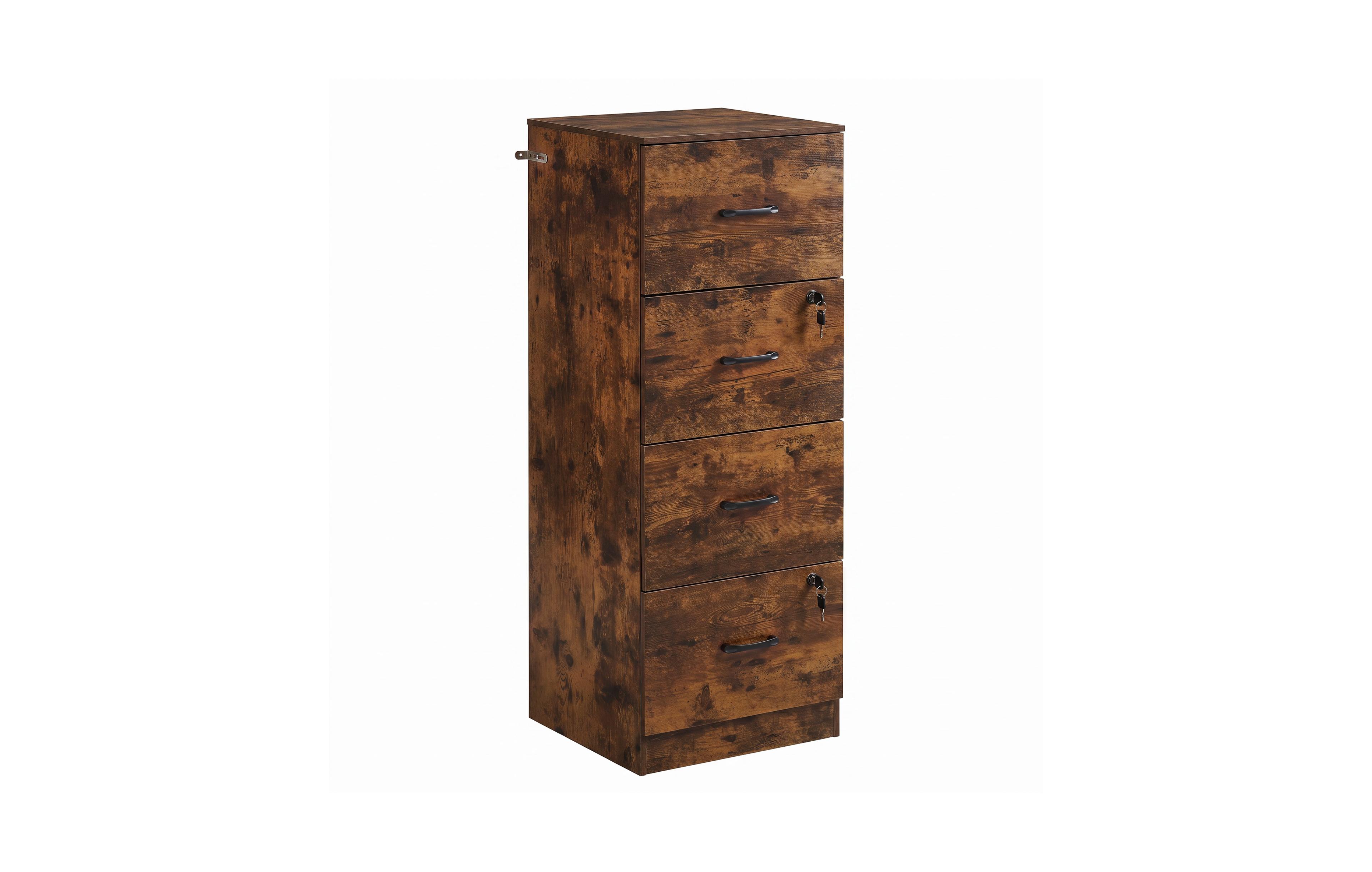 gaomon 4-Drawer File Cabinet with Lock Vertical Wood Grain Office Storage Cabinet for Home Office
