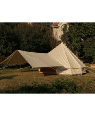 Outdoor Sun Canopy Shelter 4x3m Front Awning for with Camping Bell Tent, Galvanized steel tube Construction