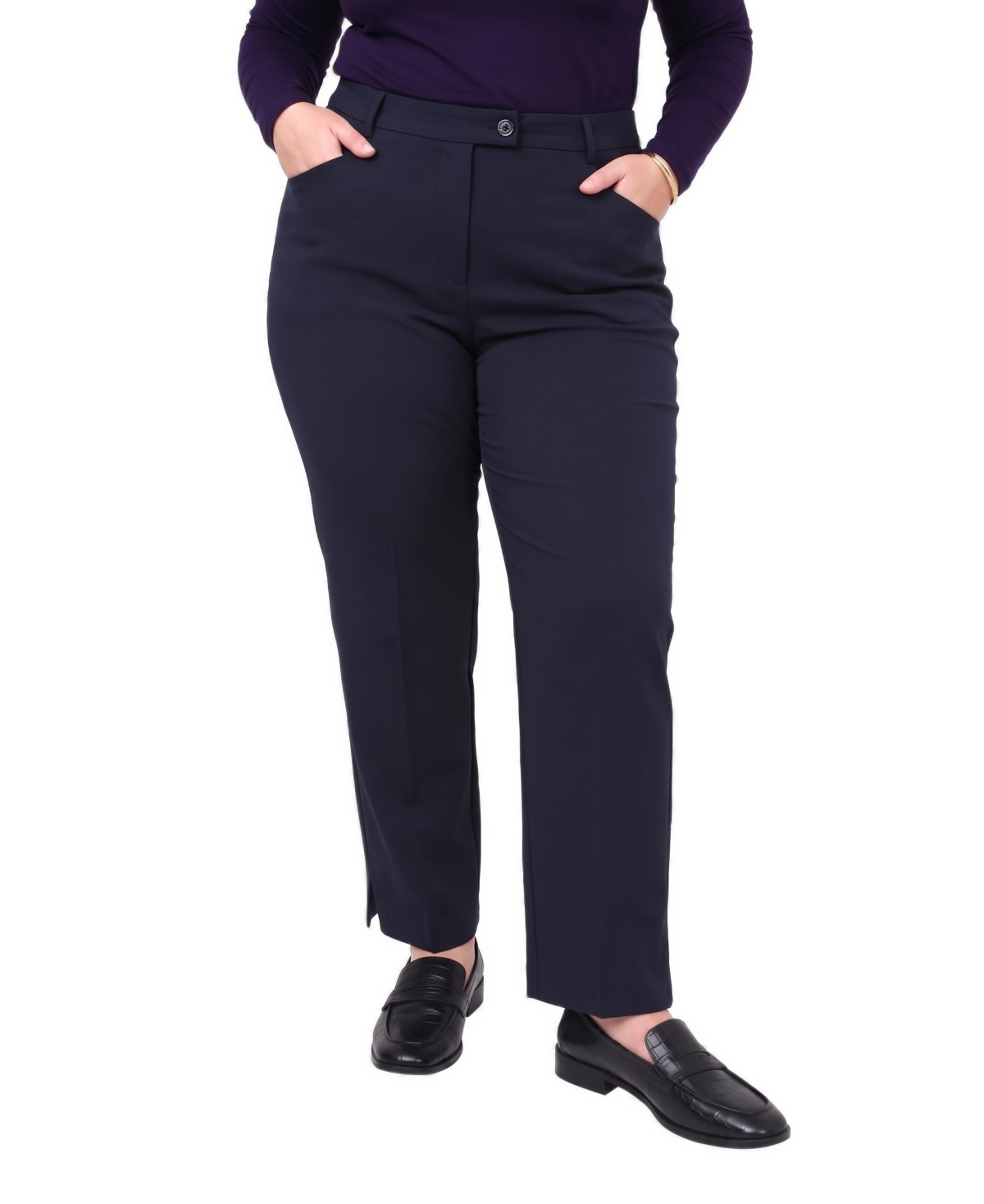 Universal Standard Women's Plus Size All Day Mercer Tapered Leg Pants - Navy