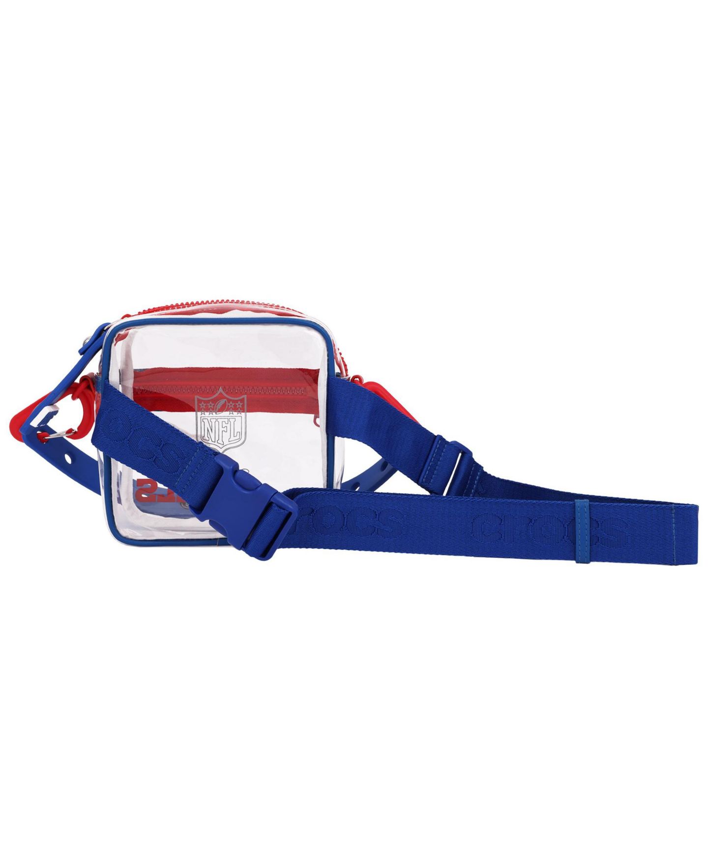 Мужская сумка Crocs Buffalo Bills Clear Stadium-Approved Crossbody, цвет: Синий / Красный — фото 3