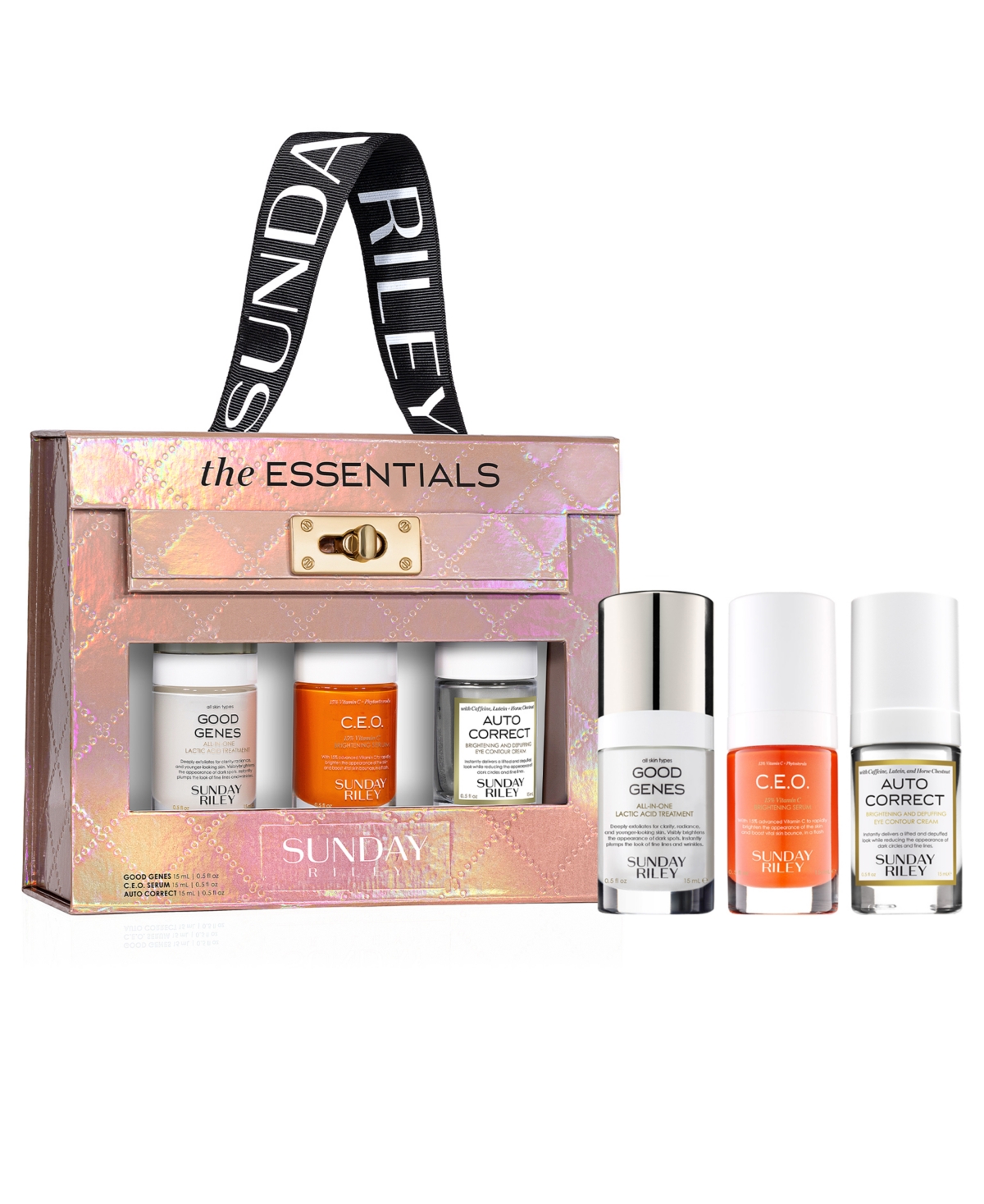 SUNDAY RILEY The Essentials Good Genes CEO Vitamin C Auto Correct Cream 3 Piece Kit