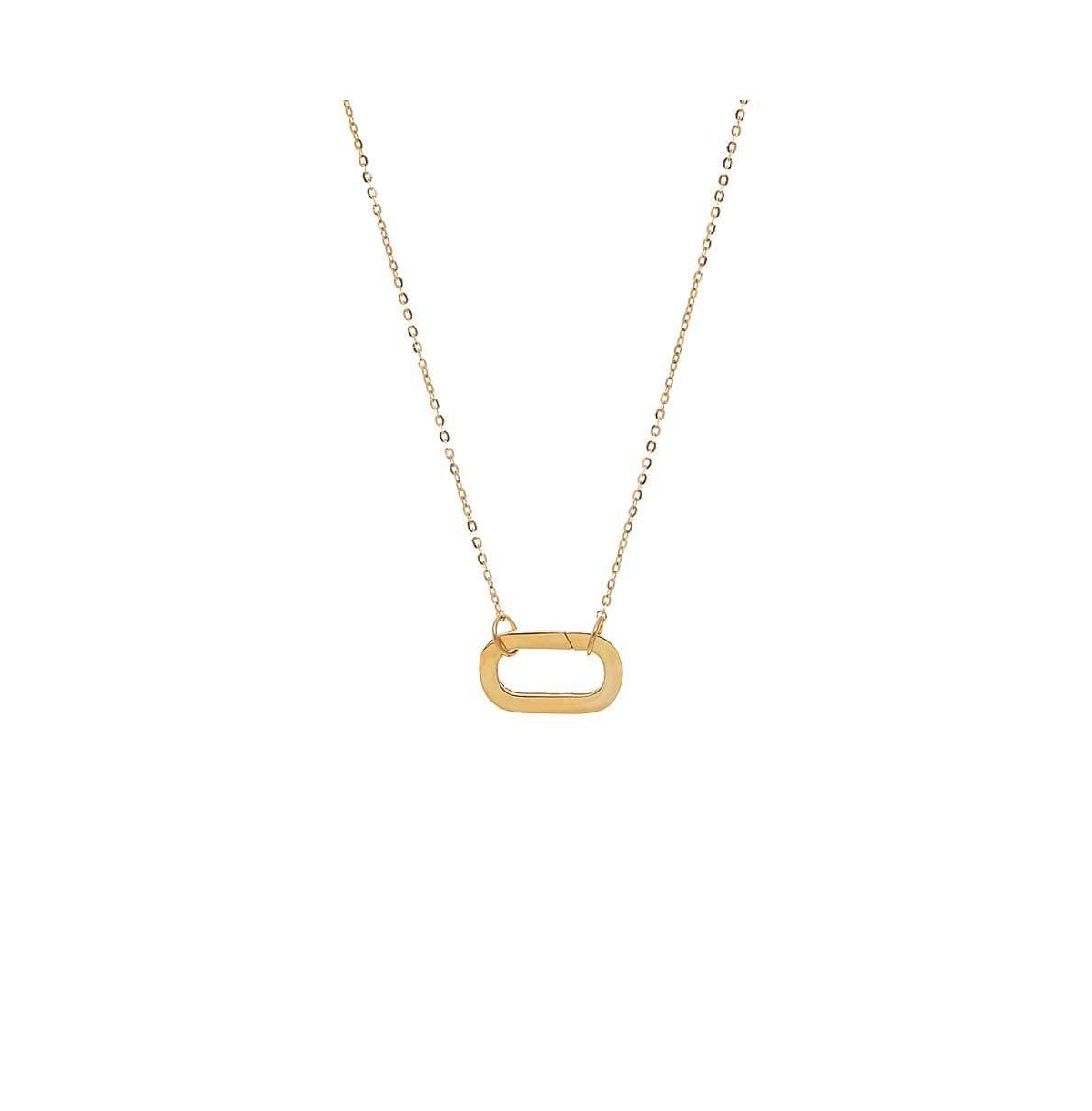 by Adina Eden Chunky Paperclip Toggle Charm Necklace 14K - 14k gold - 16in