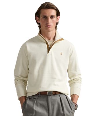 Men's Luxury Jersey Quarter-Zip Pullover Sweater