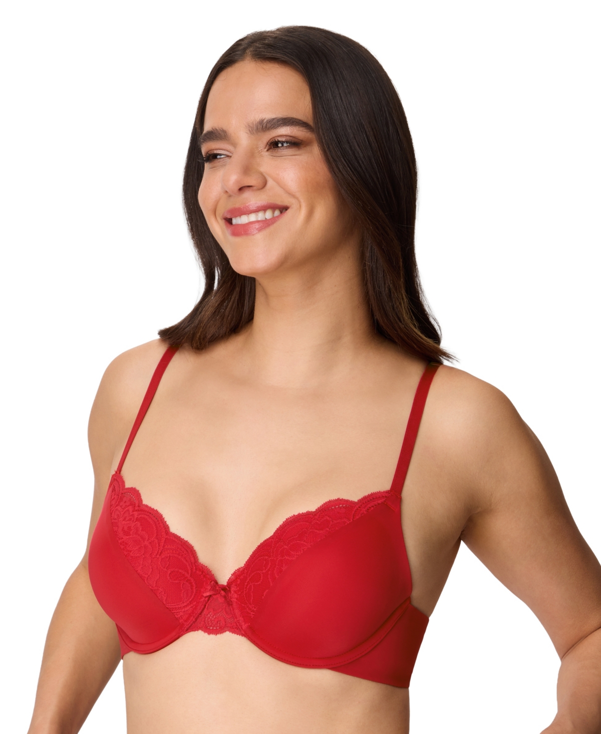 Maidenform Women's Comfort Devotion Embellished Extra Coverage Bra in Impulse Red | Size: 40C | HerRoom.com