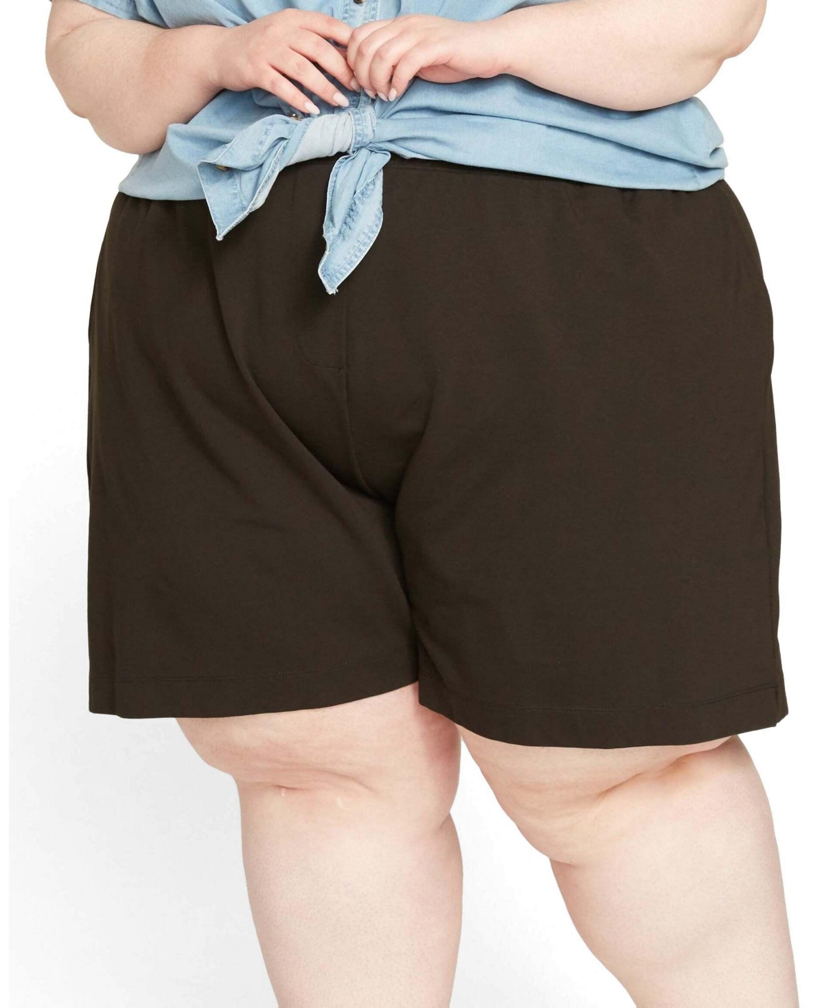 Universal Standard Plus Size Hayes Pull-On French Terry Relaxed Sweatshorts, 5" Inseam - Oxford