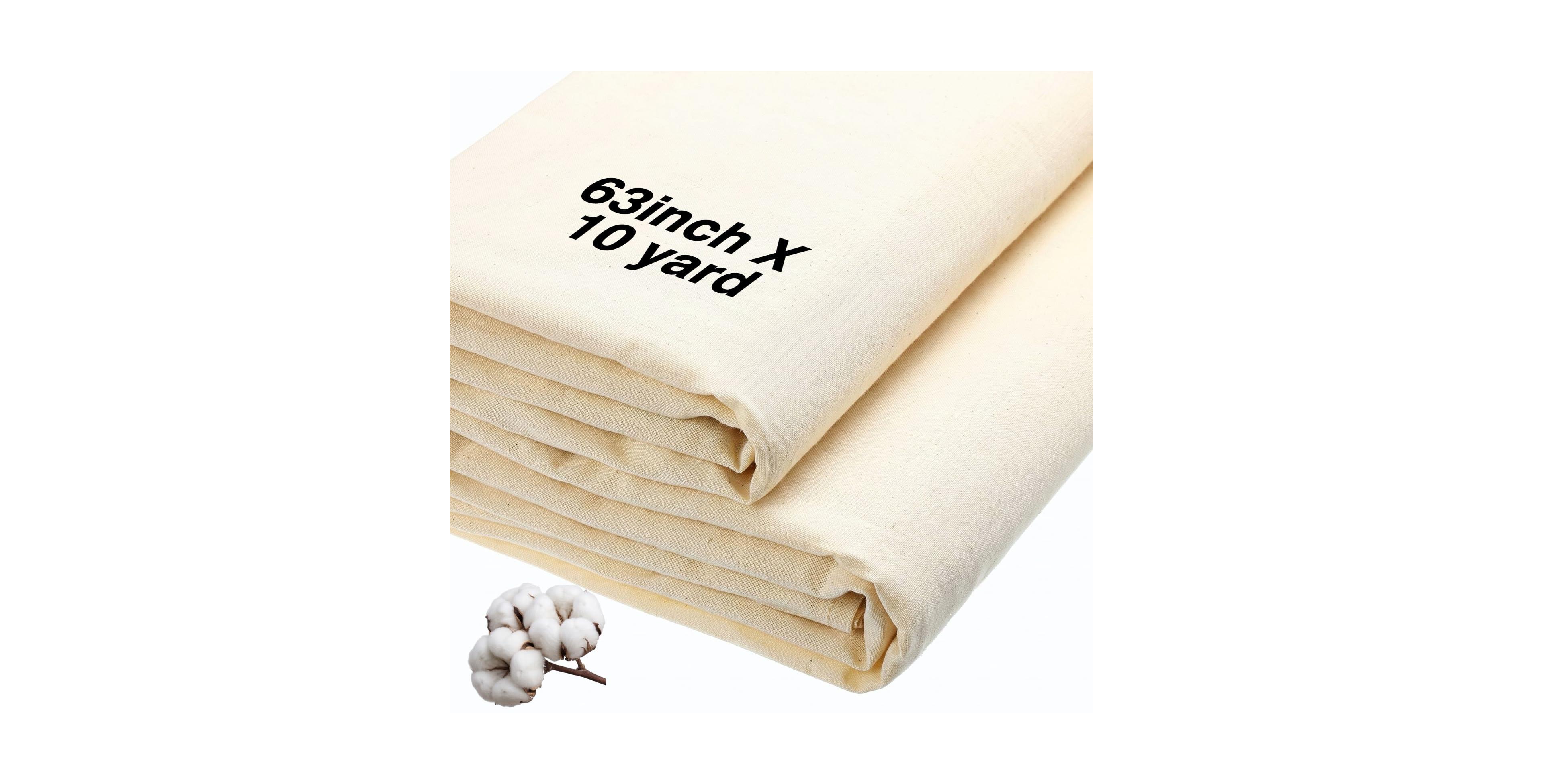 Aeelike Bleached White Cotton Muslin Fabric By The Yard Soft Versatile Diy Craft Material