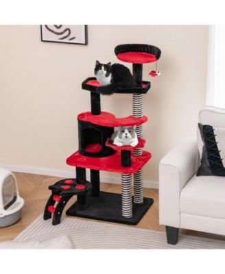 Gothic Cat Tree with Cat Bed, Condo and Sisal Scratching Post