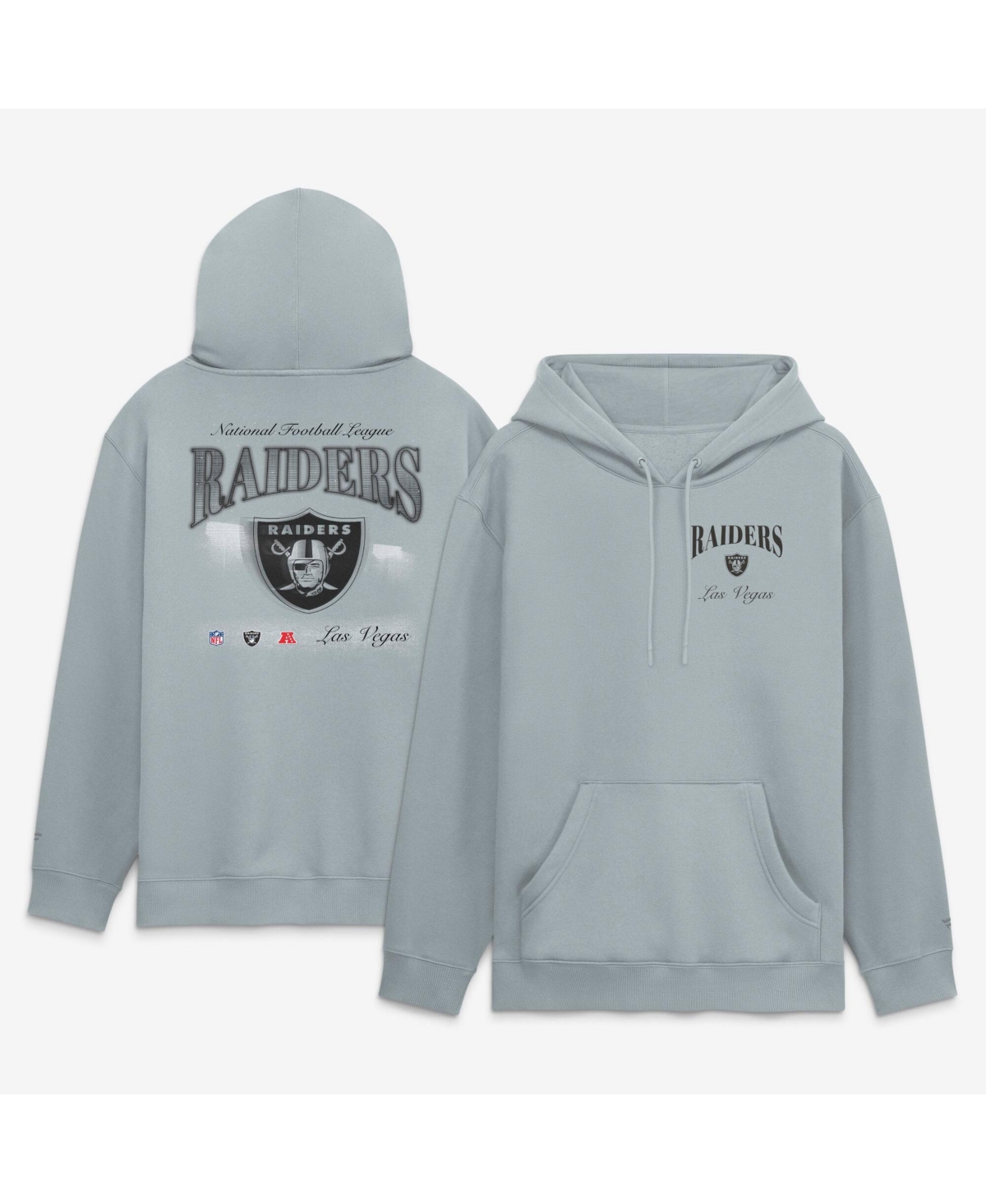 Fanatics Men's Gray Las Vegas Raiders Nightfall Long-Sleeves Fleece Hoodie - Gray