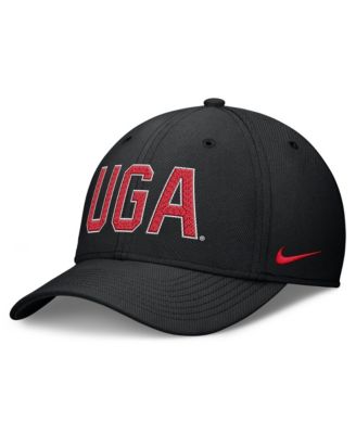 Men's Black Georgia Bulldogs Letter Rise Swoosh Flex Dri-FIT Hat