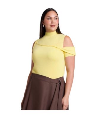 Plus Size Asymmetrical-Layered Sleeveless Top