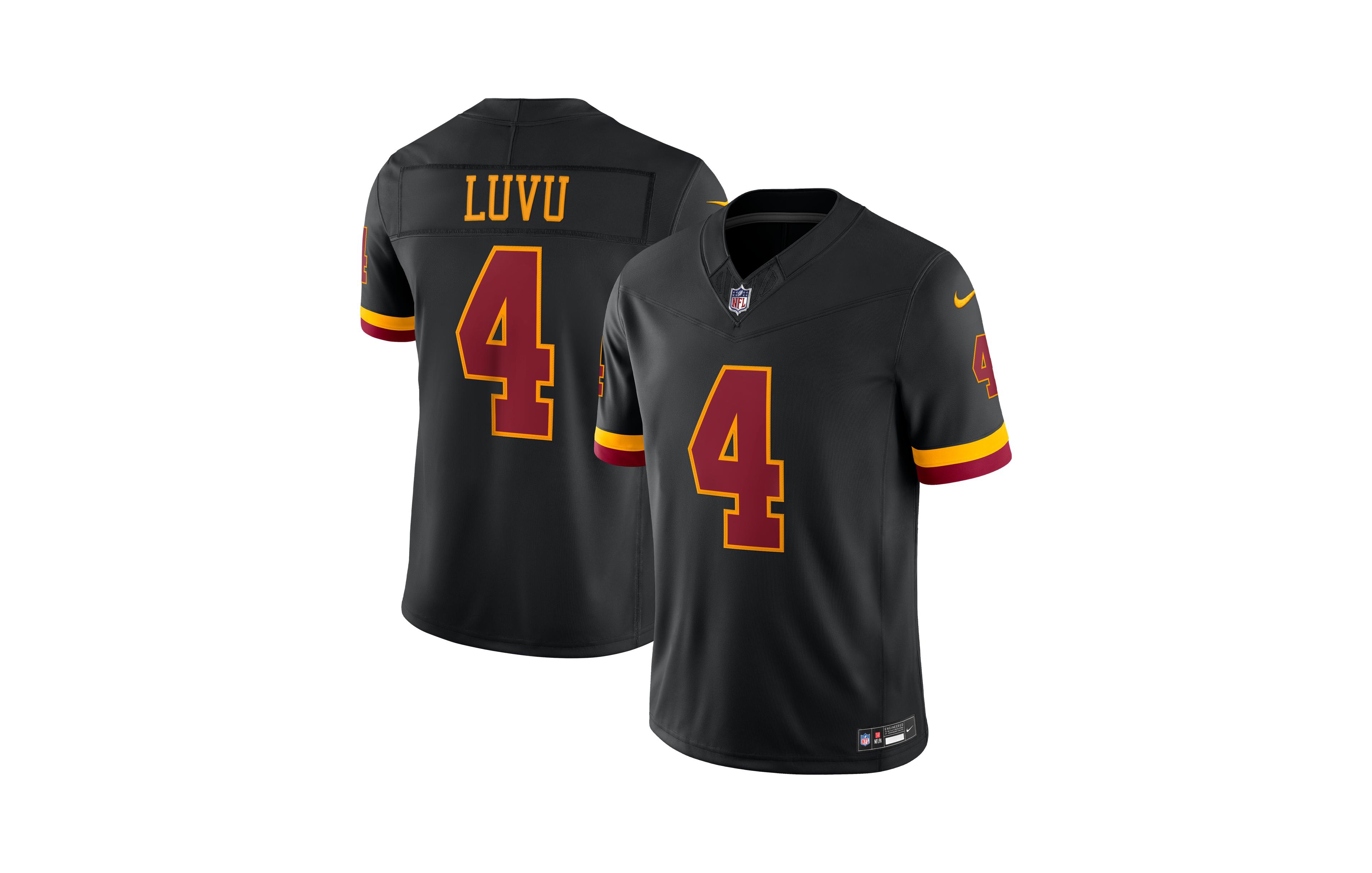 Nike Men's Frankie Luvu Black Washington Commanders Alternate Vapor F.u.s.e. Stitched Limited Jersey