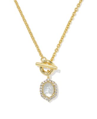 Multi-Stone Gold-Tone Daphne Toggle Necklace