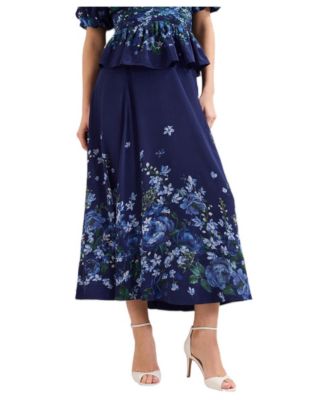 Women's Maeve High-Waisted Floral-Print Midi Skirt