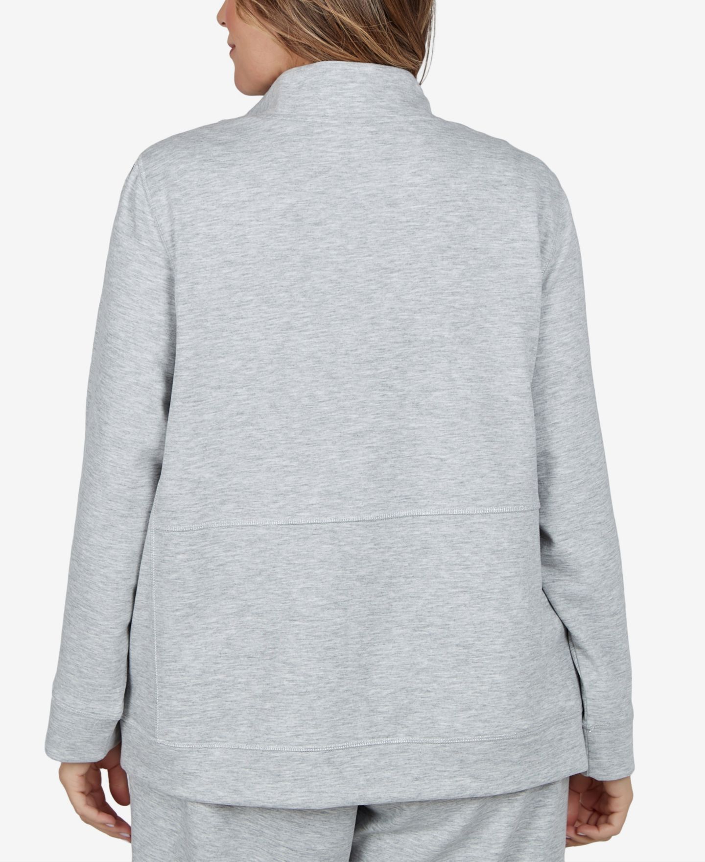 Женская куртка Alfred Dunner Plus Size Fleece Long-Sleeve, цвет: Granite — фото 5