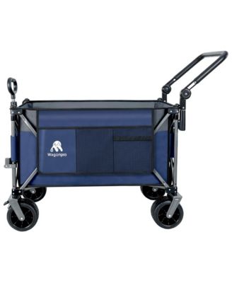 36 Inch Folding Utility Wagon Cart,400LBS Heavy Duty Push Pull Wagon with 360degree(s) All Terrain Wheels for Camping, Beach, Grocery