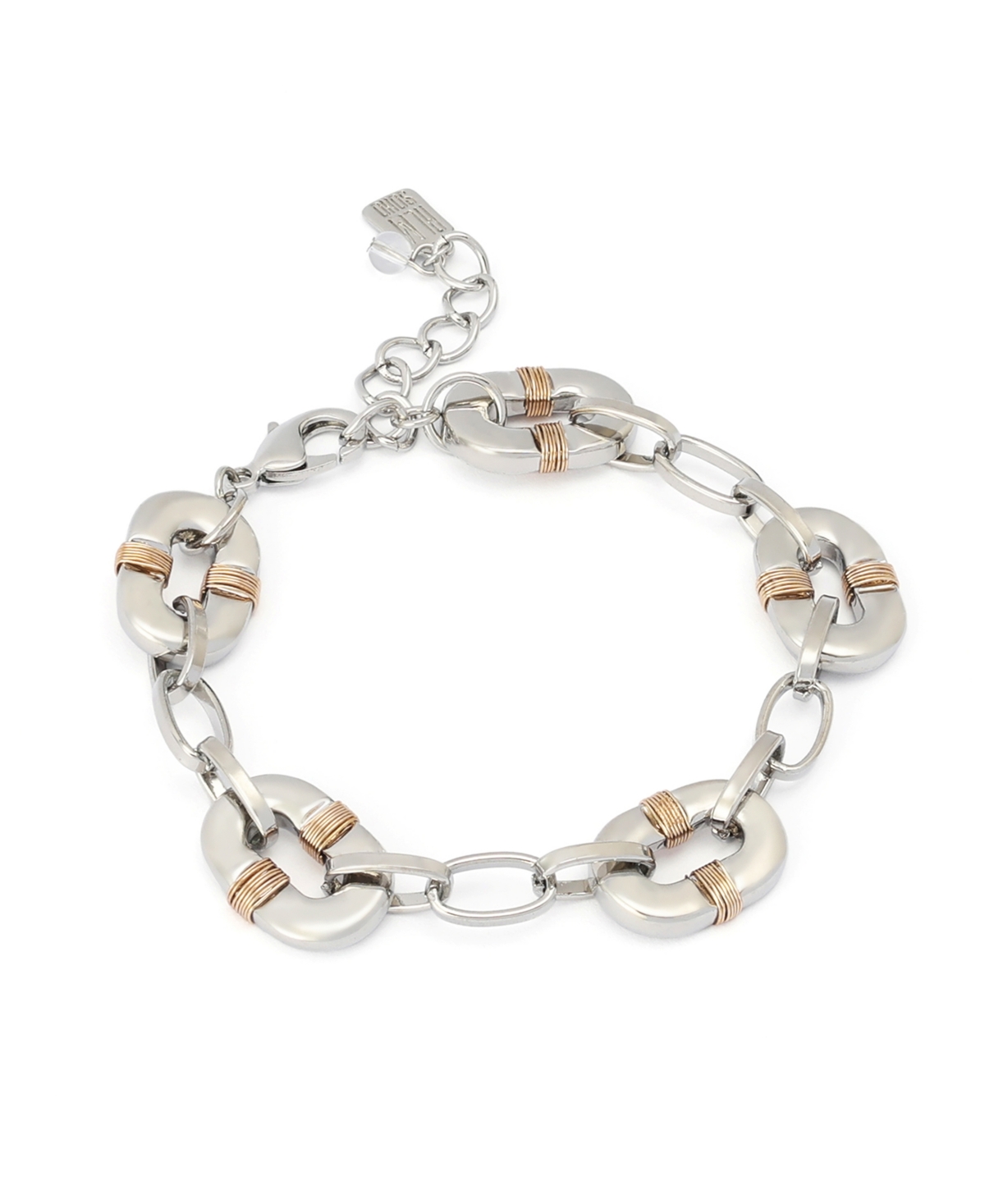 Robert Lee Morris Soho Women's Adjustable Chain-Link Bracelet - Two-Tone