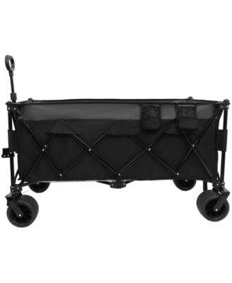 51 inch Extended Foldable Utility Wagon, 480lbs Heavy Duty, 7" All Terrain Wheels, Space Saving Fold for Camping Beach Garden Grocery