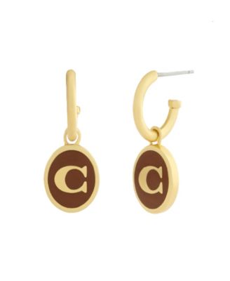 Gold-Tone Cubic Zirconia Huggie Earrings