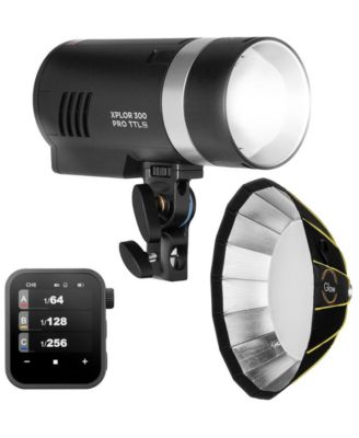 XPLOR 300 Pro TTL R2 Battery-Powered Monolight with R2 Nano Touchscreen TTL Wireless Flash Trigger for Fuji