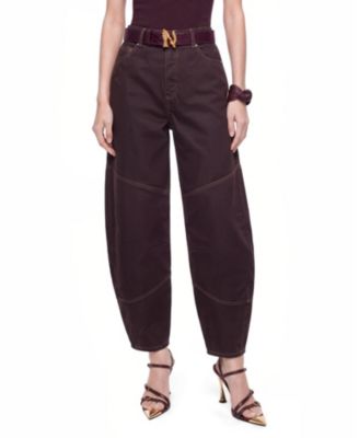 Women's Barrel Leg Panelled Jeans