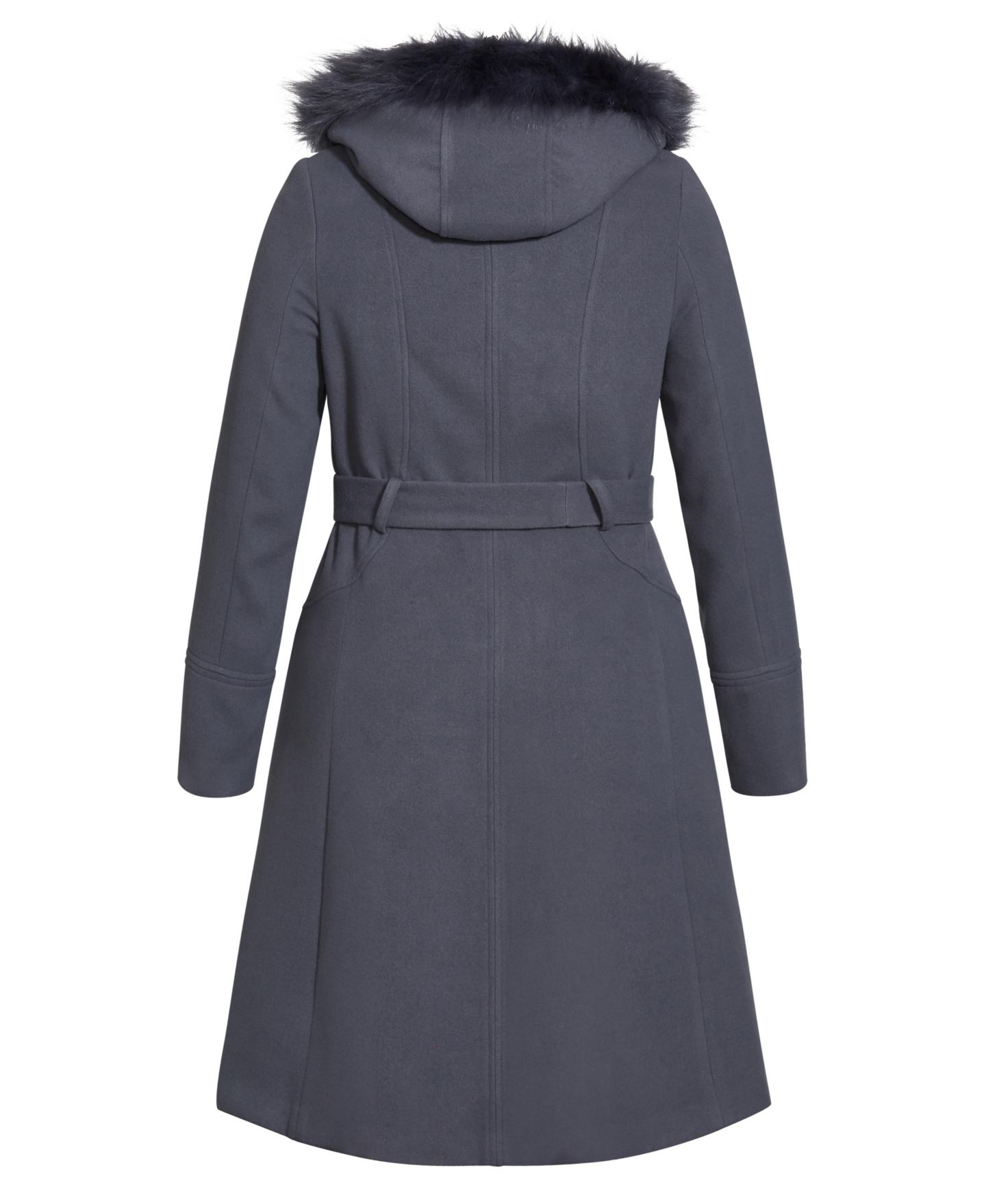 Женское пальто CITY CHIC Plus Size Miss Mysterious, цвет: Сланцевый — фото 5