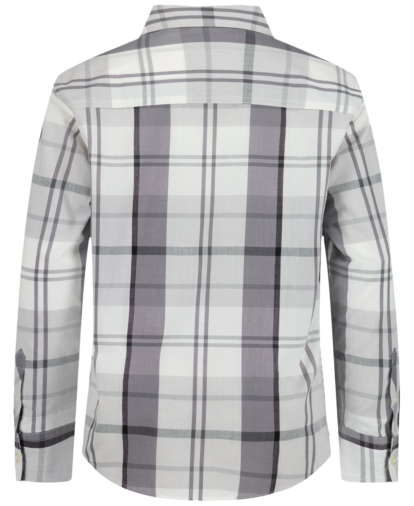 Рубашка Calvin Klein Bold Long-Sleeve Plaid Woven для мальчиков, цвет: Alloy — фото 2
