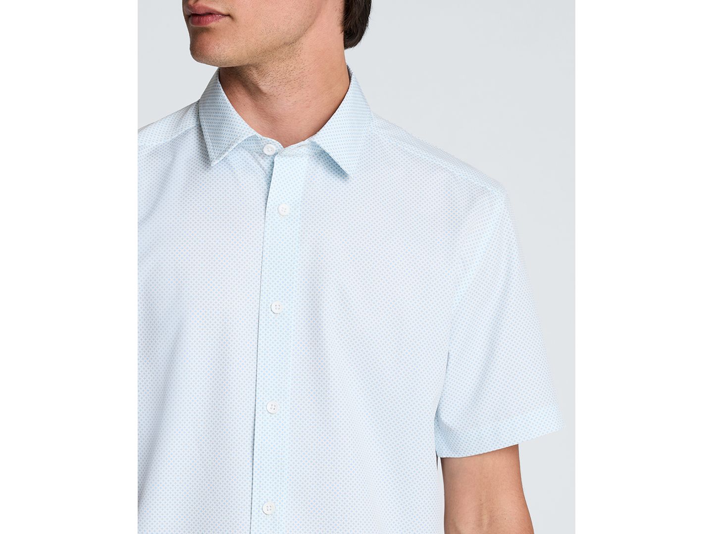 Мужская рубашка Kenneth Cole Athletic-Fit Short-Sleeve Printed, цвет: Бриллиантовый синий — фото 3