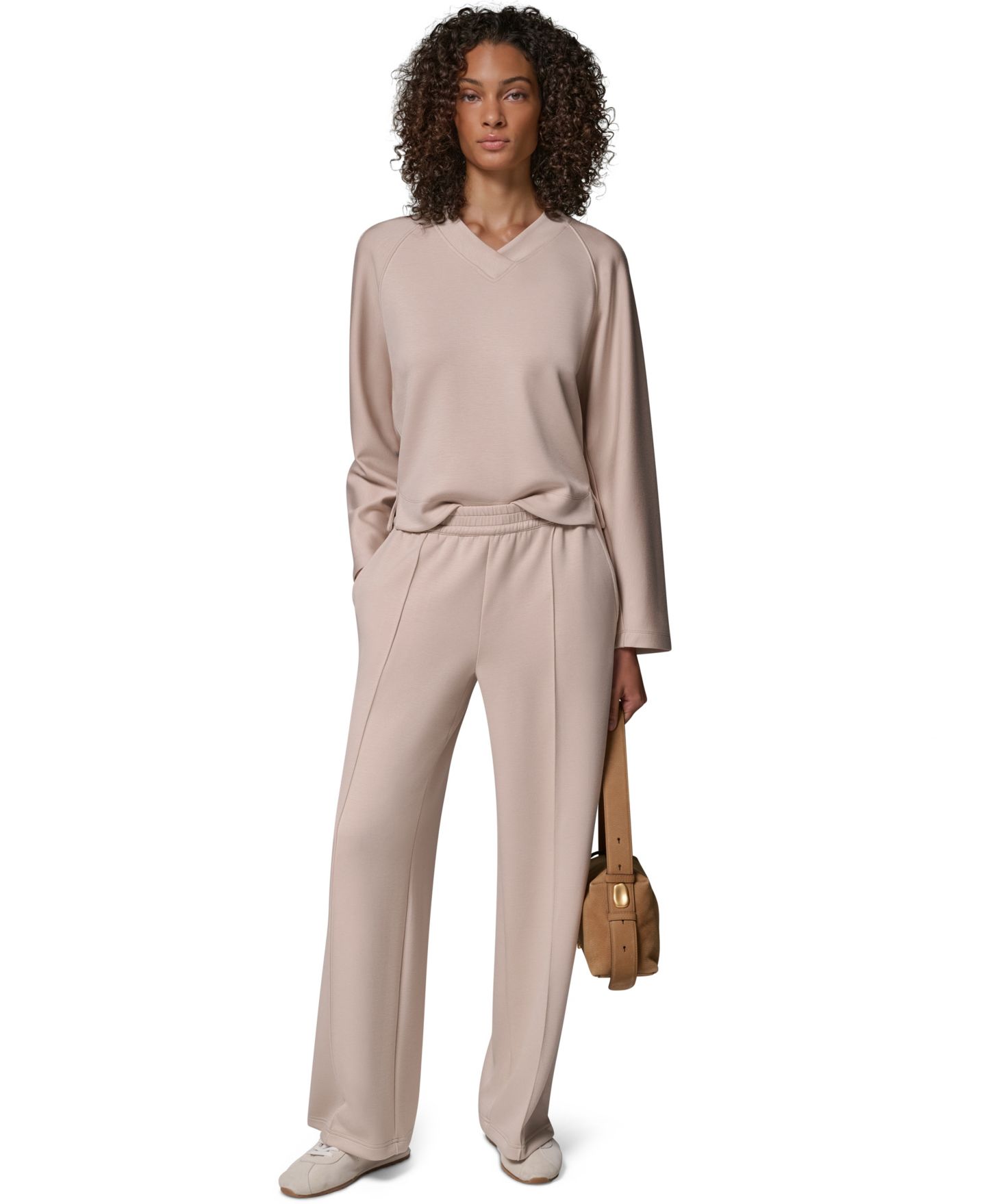 Женские брюки Donna Karan Weekend Jet Setter Mid-Rise Pull-On Wide-Leg, цвет: Розовый серо-коричневый — фото 21