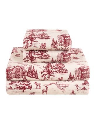 Home Holiday Soft Microfiber 4-Piece Sheet Set, Full