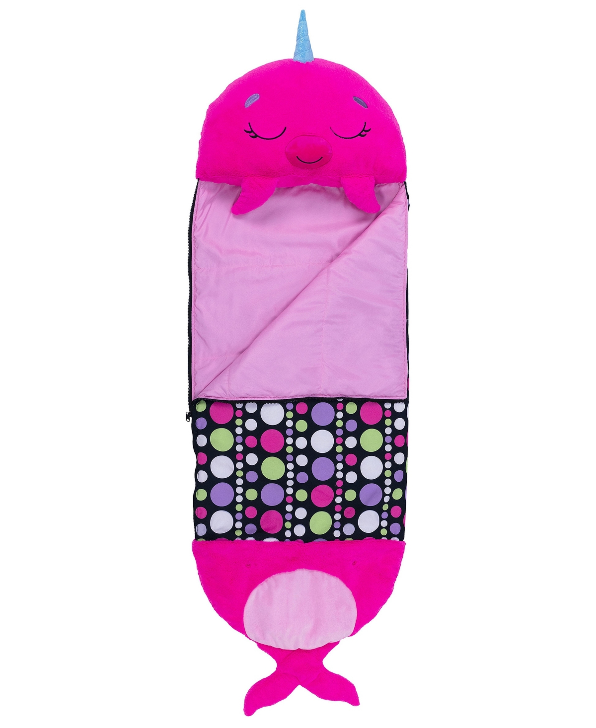 Happy Nappers Neil Narwhal Medium 2-in-1 Pillow Sleeping Bag