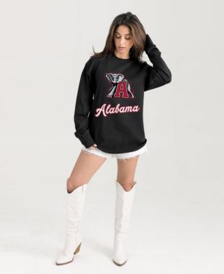 Women's Black Alabama Crimson Tide Oversized Honor Roll Long-Sleeve T-Shirt