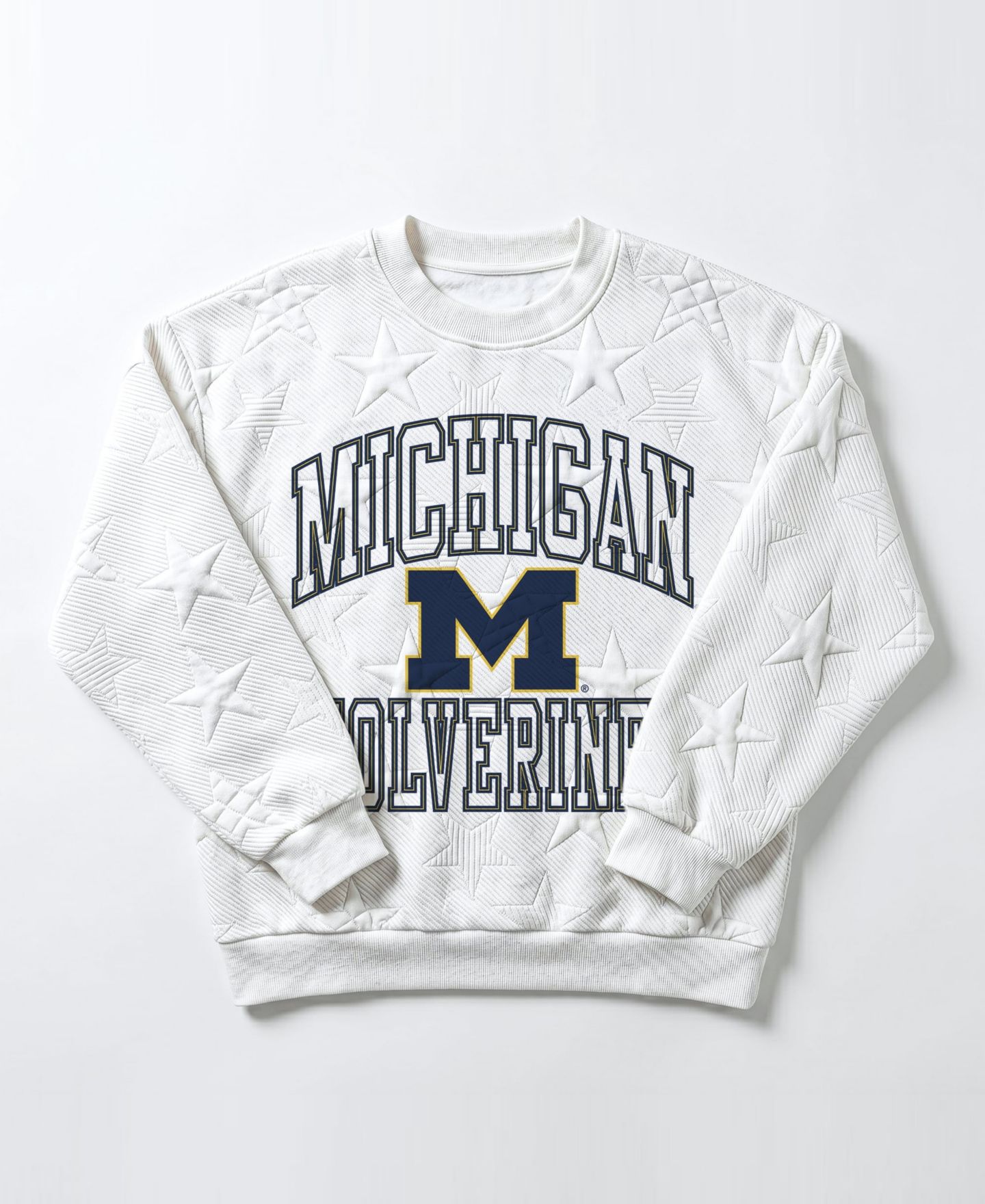 Женская толстовка Gameday Couture White Michigan Wolverines Big Play Energy Tonal Star Embossed — фото 3