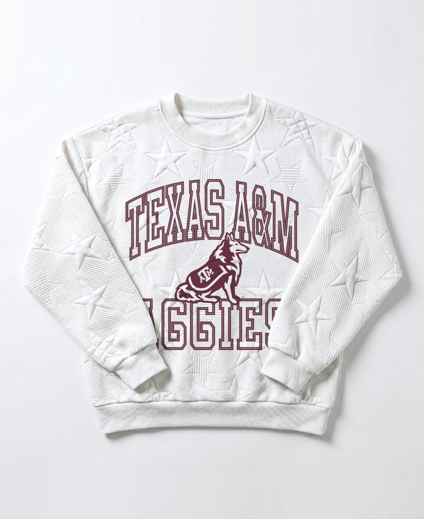 Женская толстовка Gameday Couture White Texas A&M Aggies Big Play Energy Tonal Star Embossed — фото 3