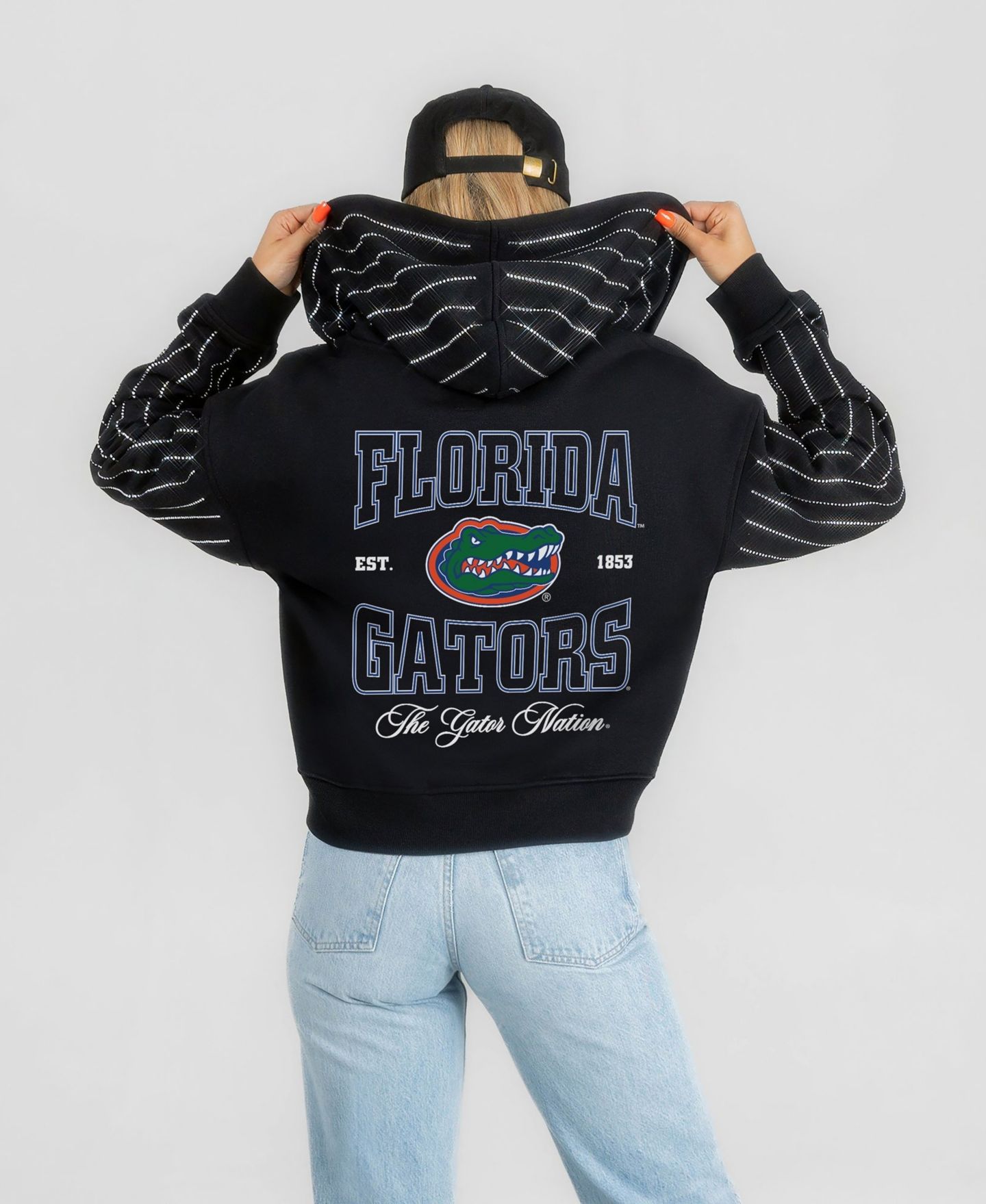Женское худи Gameday Couture Black Florida Gators Eyes on the Prize Mid-Crop Full-Zip — фото 1