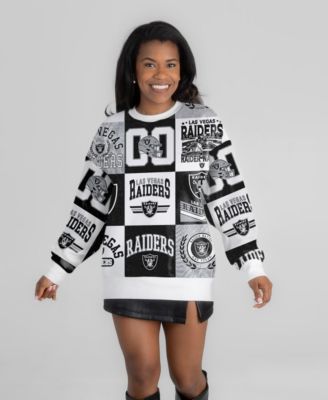 Women's White Las Vegas Raiders Highlight Reel Repeat Premium Fleece Sweatshirt