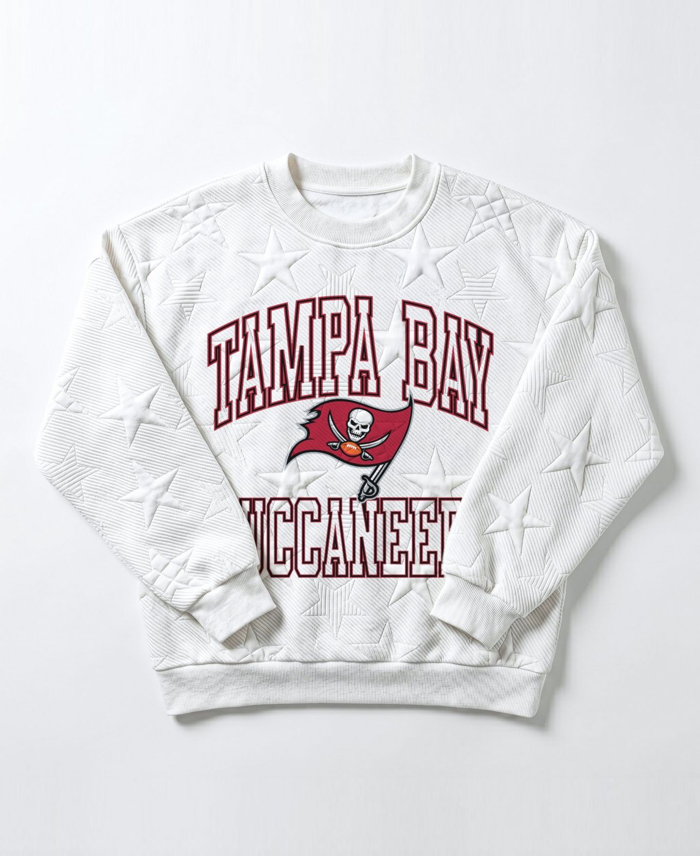 Женская толстовка Gameday Couture White Tampa Bay Buccaneers Big Play Energy Tonal Star Embossed — фото 2