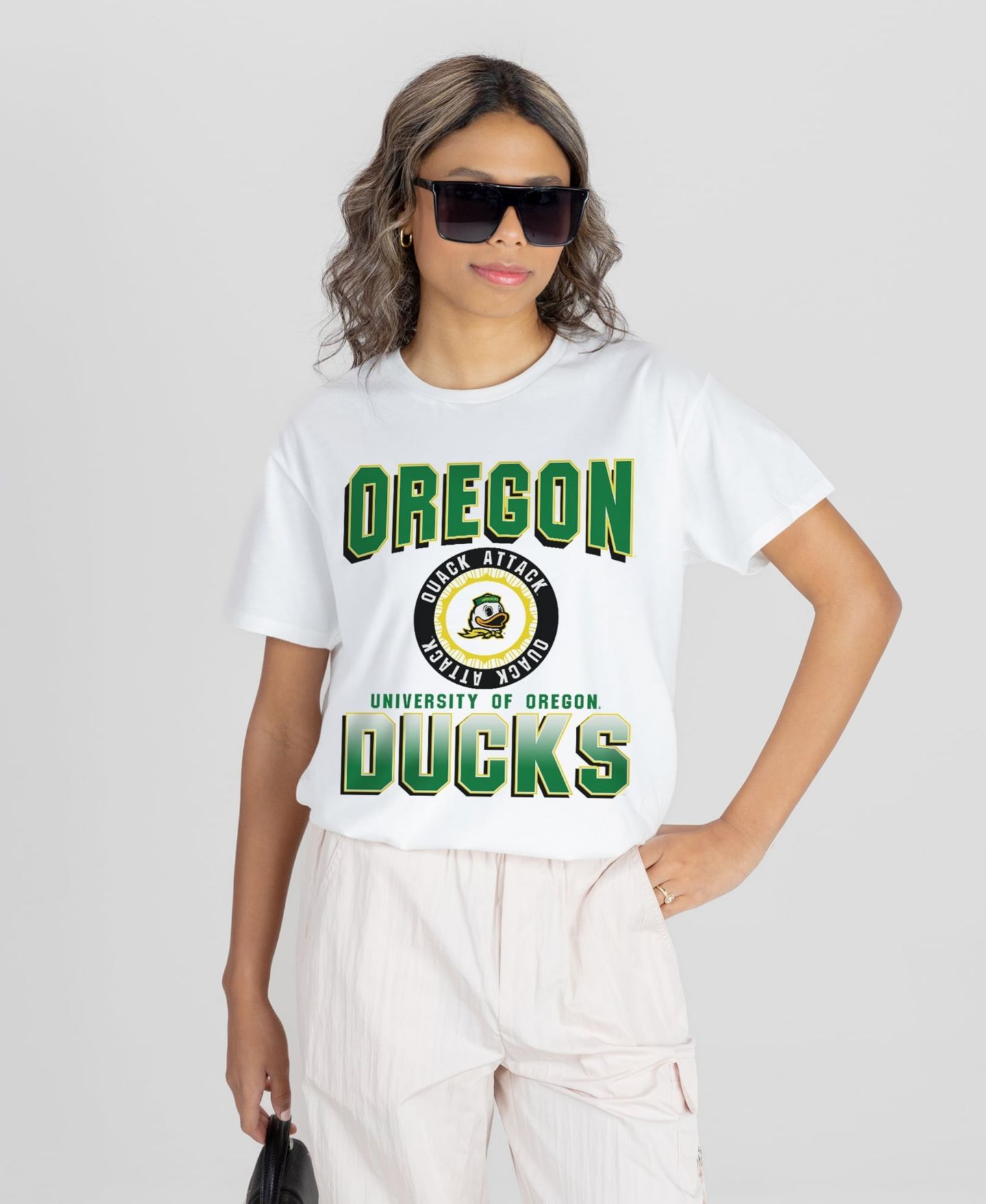 Женская футболка Gameday Couture White Oregon Ducks All-Time Classic Oversized Flowy — фото 1