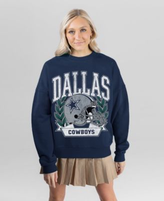 Women's Navy Dallas Cowboys Classic Archives Premium Fleece Sweatshirt