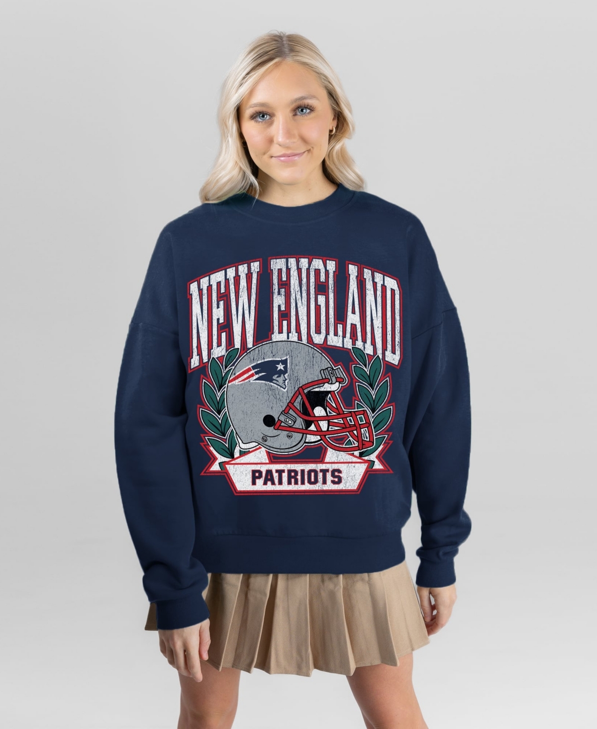 Gameday Couture Women's Navy New England Patriots Classic Archives Premium Fleece Sweatshirt - Navy