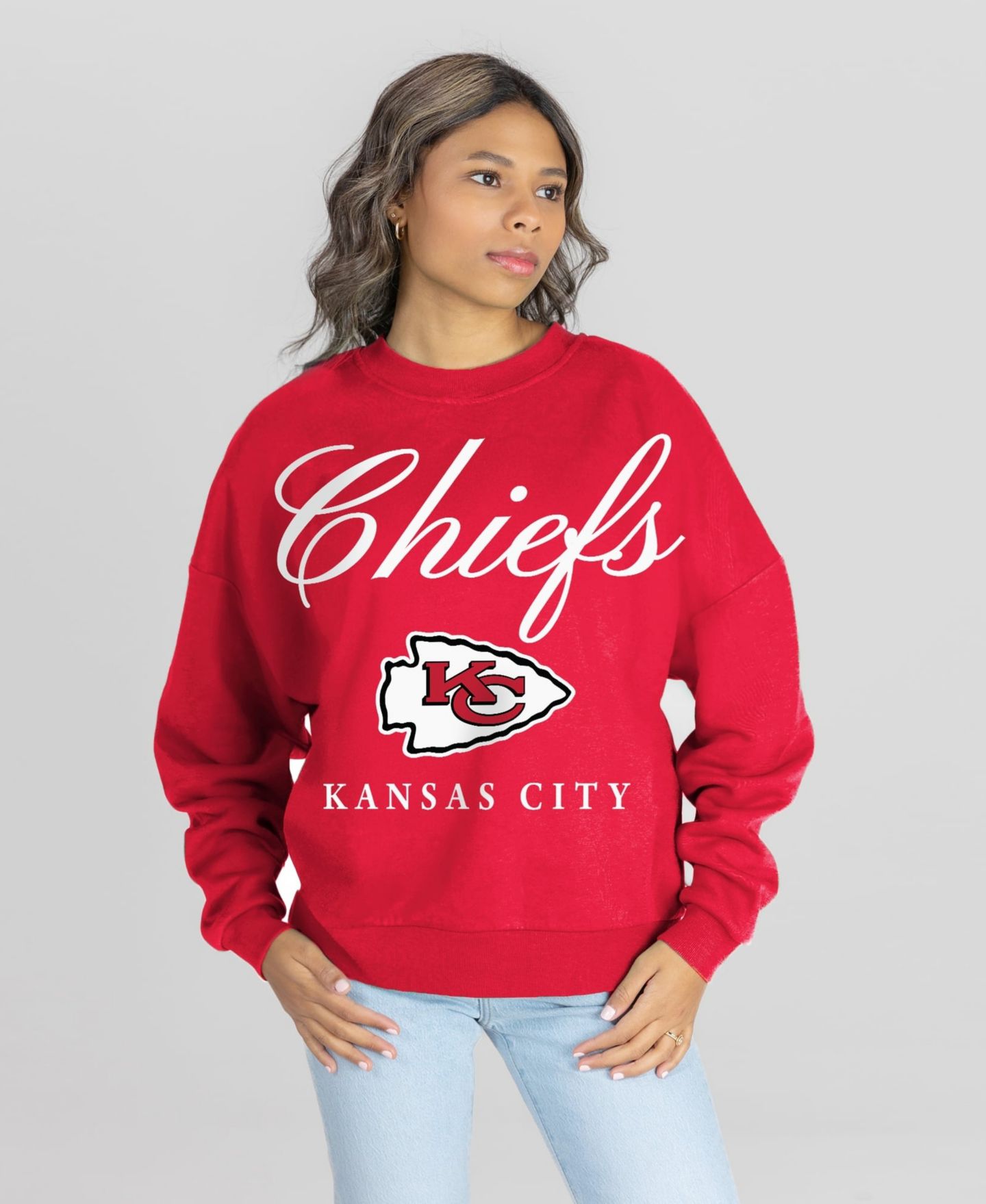 Женская толстовка Gameday Couture Red Kansas City Chiefs Legacy Club Premium Fleece Drop Shoulder Oversized — фото 1