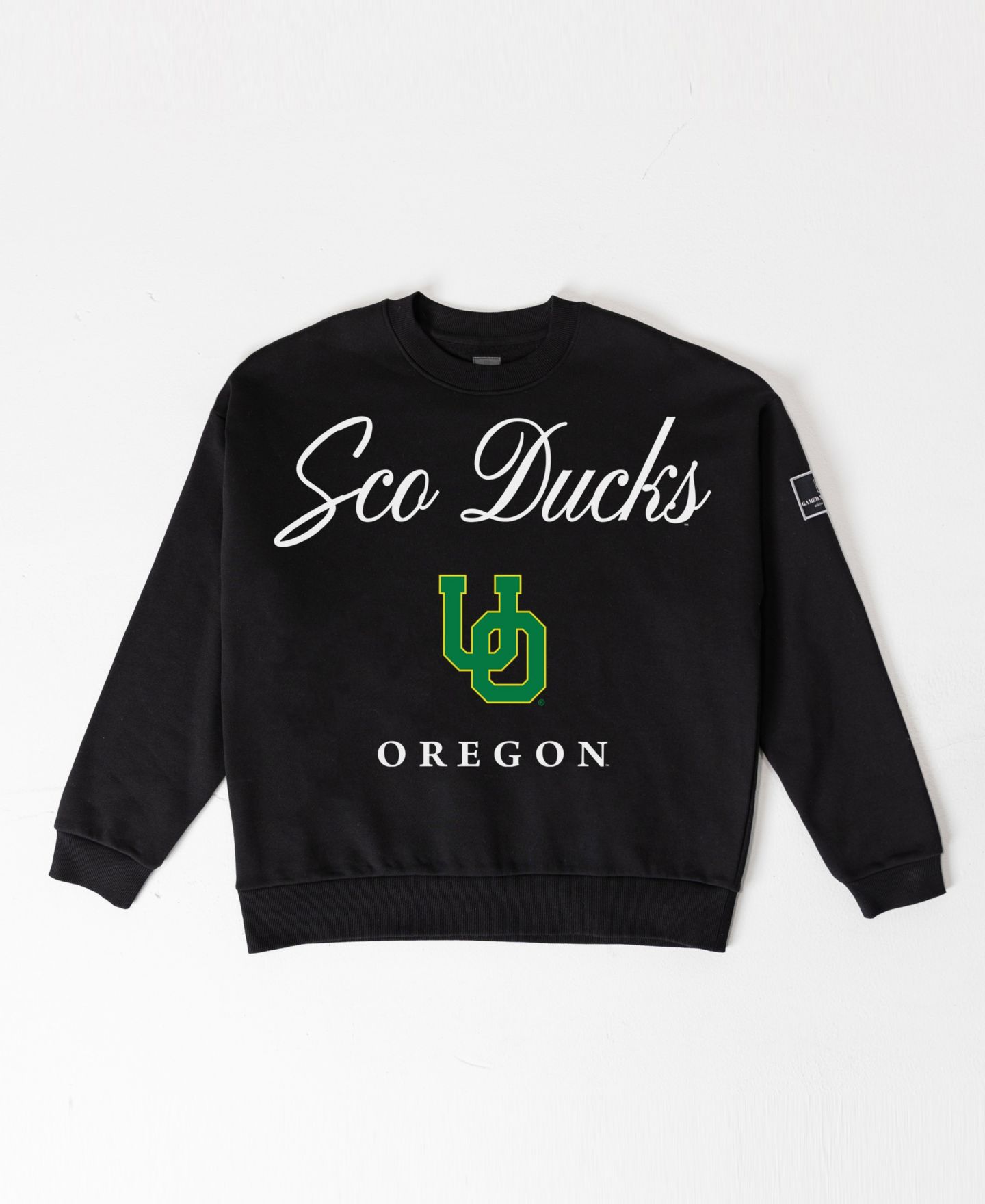 Женская толстовка Gameday Couture Black Oregon Ducks Oversized Legacy Club Black Label Premium Fleece — фото 5