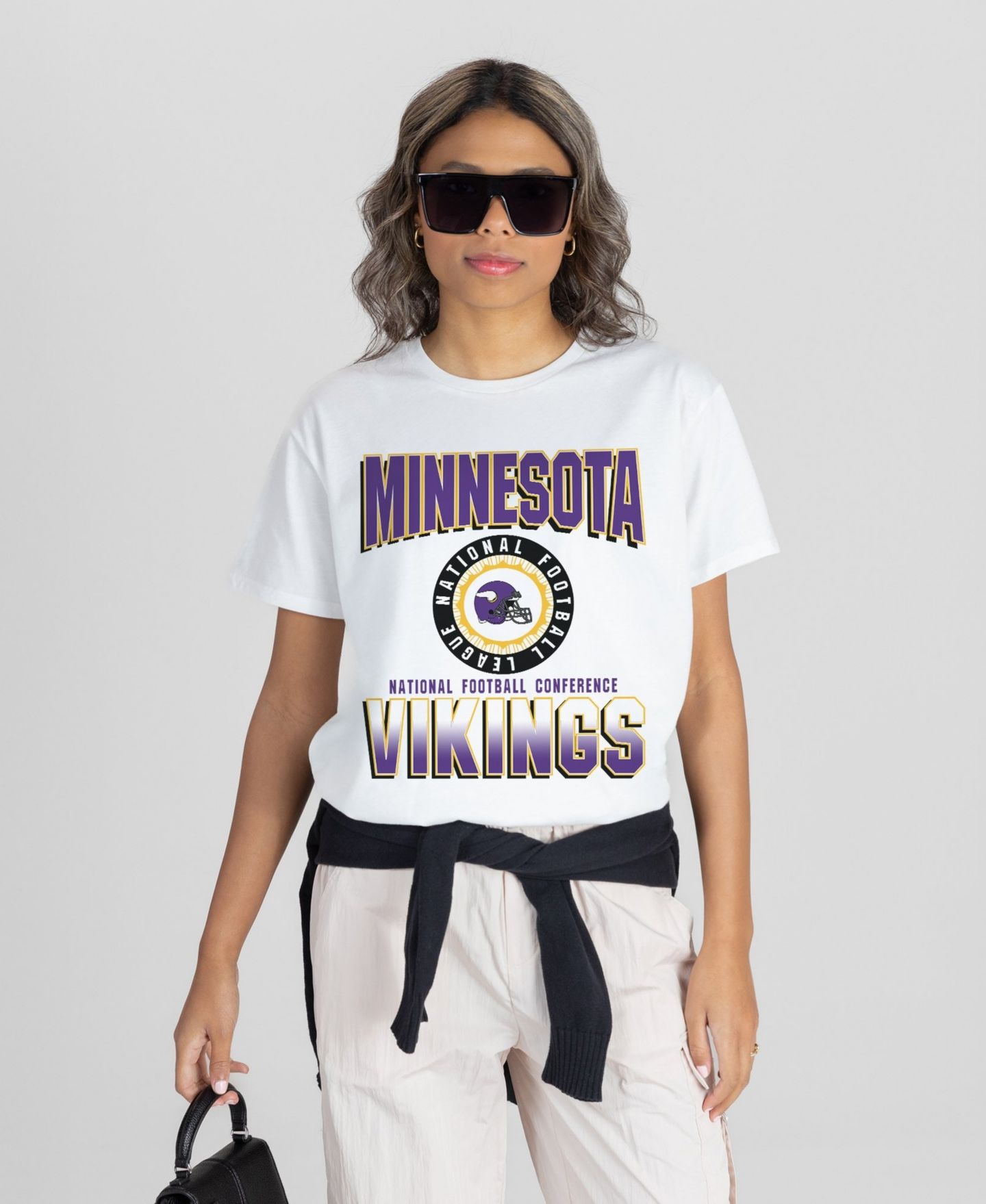 Женская футболка Gameday Couture White Minnesota Vikings Oversized All-Time Classic Flowy — фото 4
