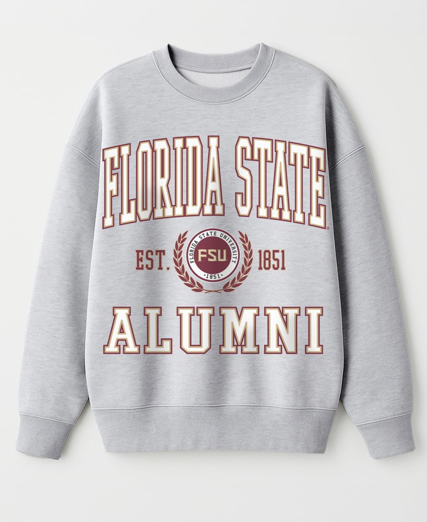 Женская толстовка Gameday Couture Ash Florida State Seminoles Degree Unlocked Oversized Premium Fleece — фото 4