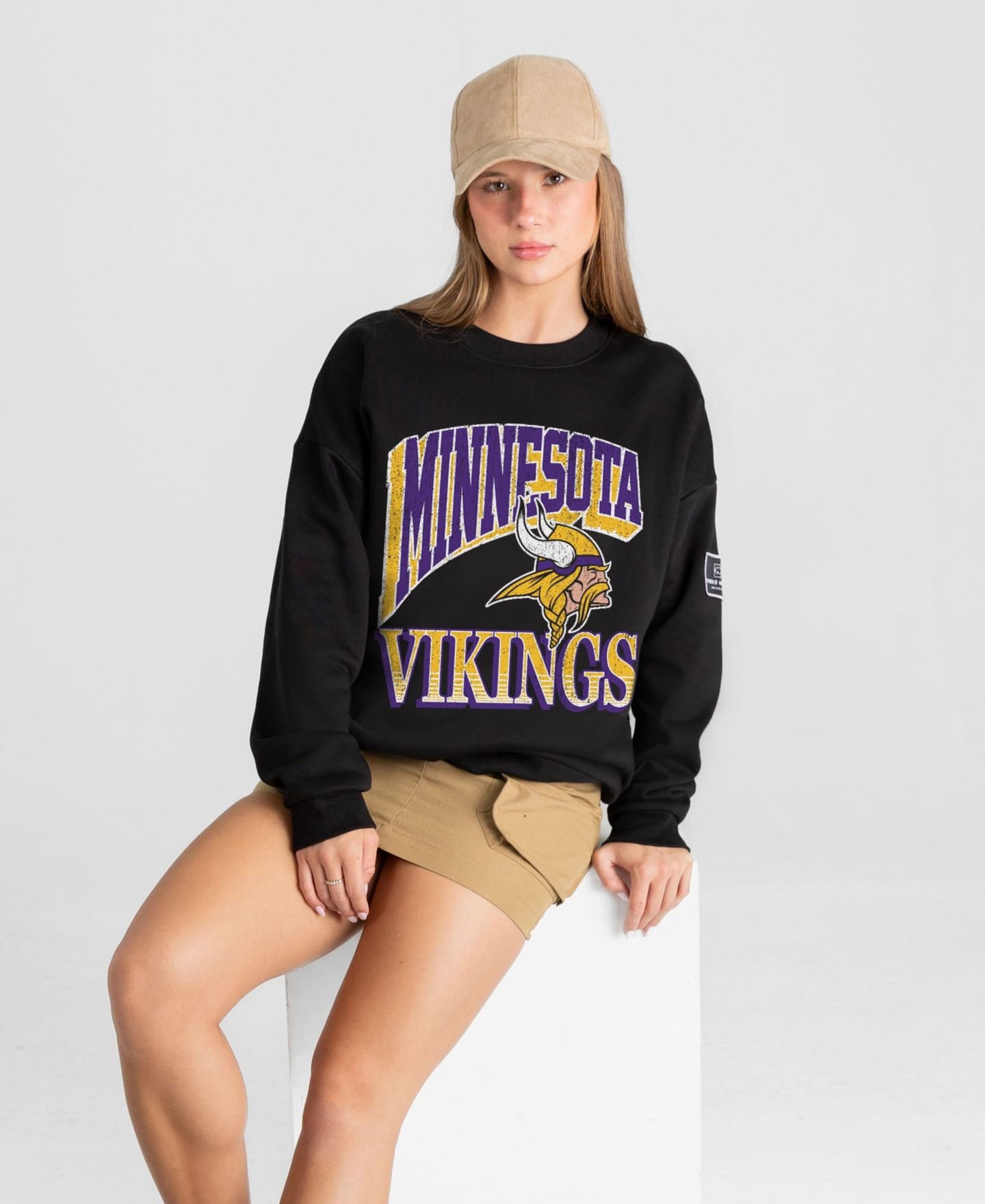 Женская толстовка Gameday Couture Black Minnesota Vikings Victory Prime Black Label Premium Drop Shoulder — фото 1