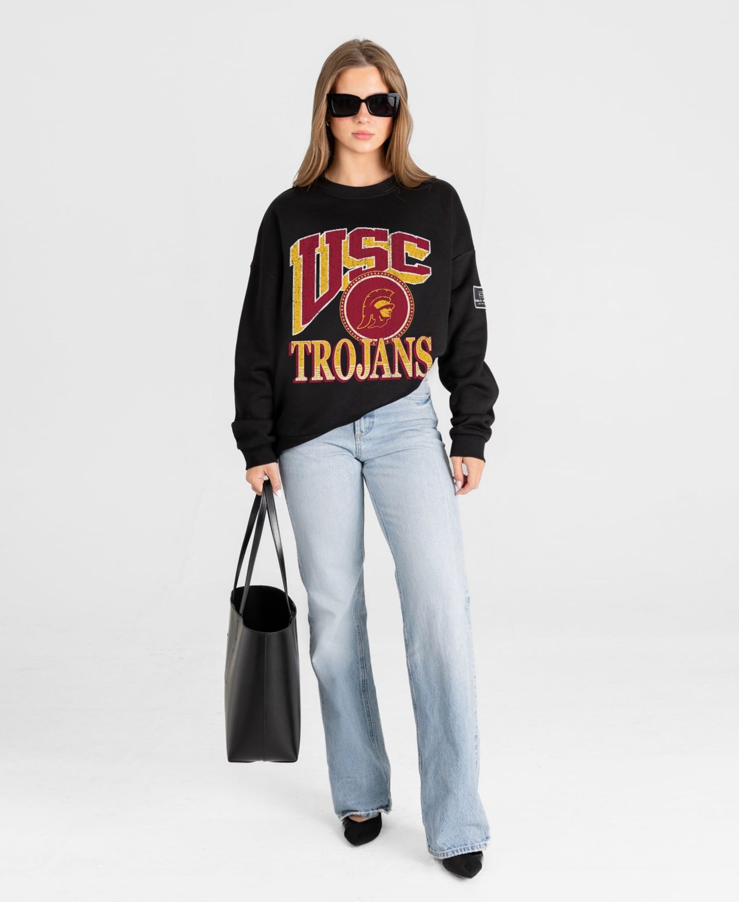 Женская толстовка Gameday Couture Black USC Trojans Victory Black Label Premium Drop Shoulder — фото 4
